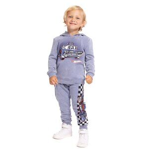Hot Wheels Toddler Boys Hooded Graphic Sweatshirt and Jogger Pants Set 12M